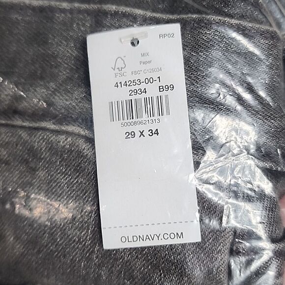 2650 NWT Old Navy Slim Built-In Flex Ripped Gray Jeans Color: Wash Down Gray - Picture 6 of 7